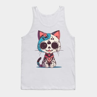 kawaii neko skull Tank Top